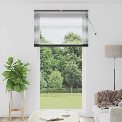 Venetian Blinds Height Adjustable Black 220 x 110 cm Aluminium