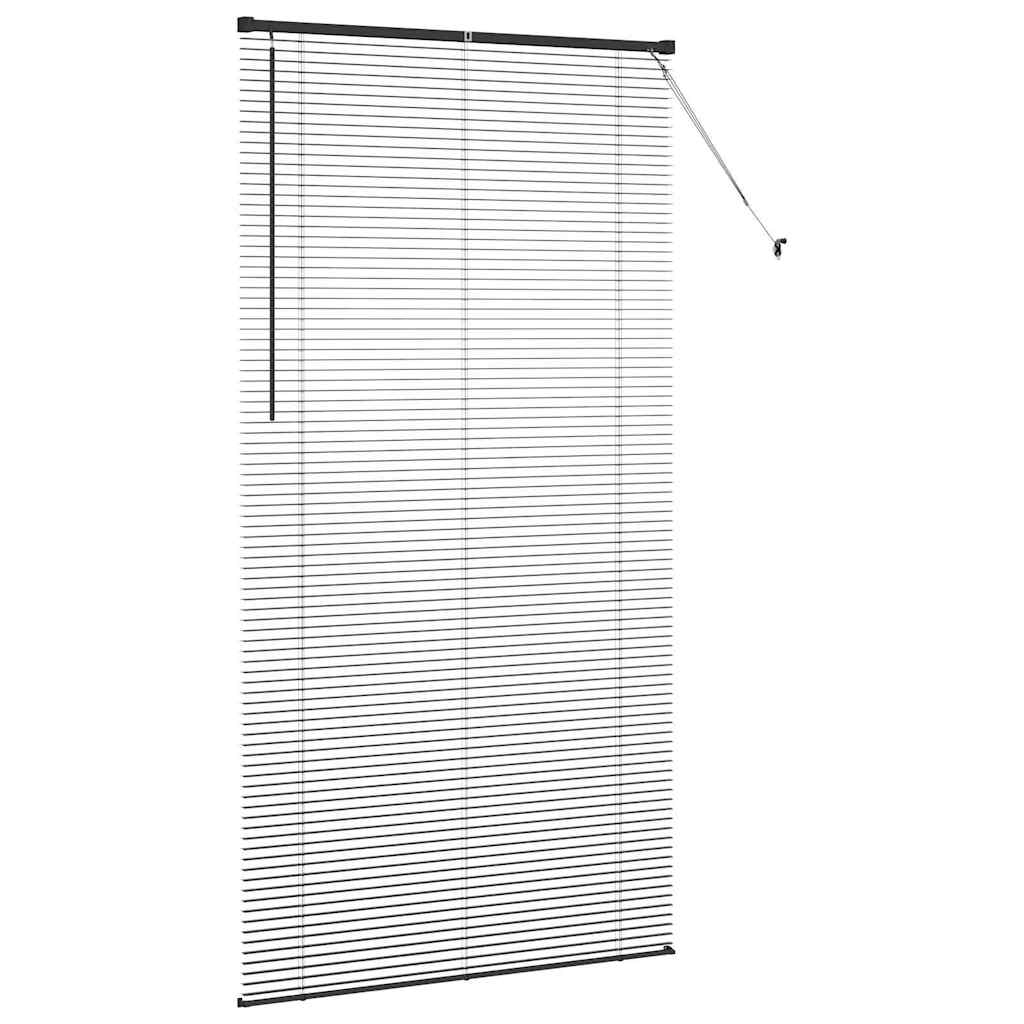 Venetian Blinds Height Adjustable Black 220 x 110 cm Aluminium