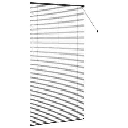 Venetian Blinds Height Adjustable Black 220 x 110 cm Aluminium