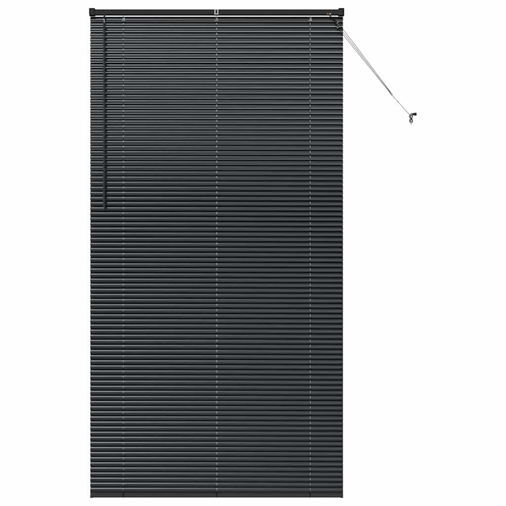 Venetian Blinds Height Adjustable Black 220 x 115 cm Aluminium