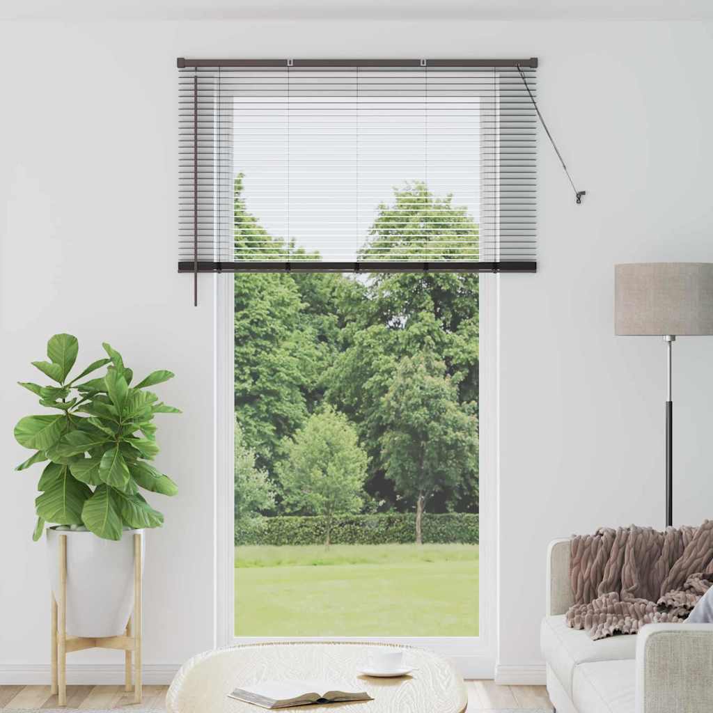 Venetian Blinds Height Adjustable Black 220 x 125 cm Aluminium