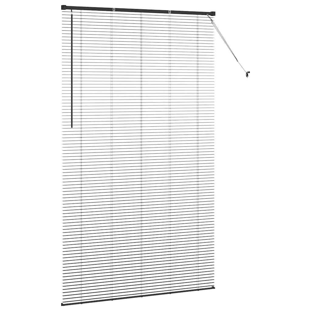 Venetian Blinds Height Adjustable Black 220 x 125 cm Aluminium