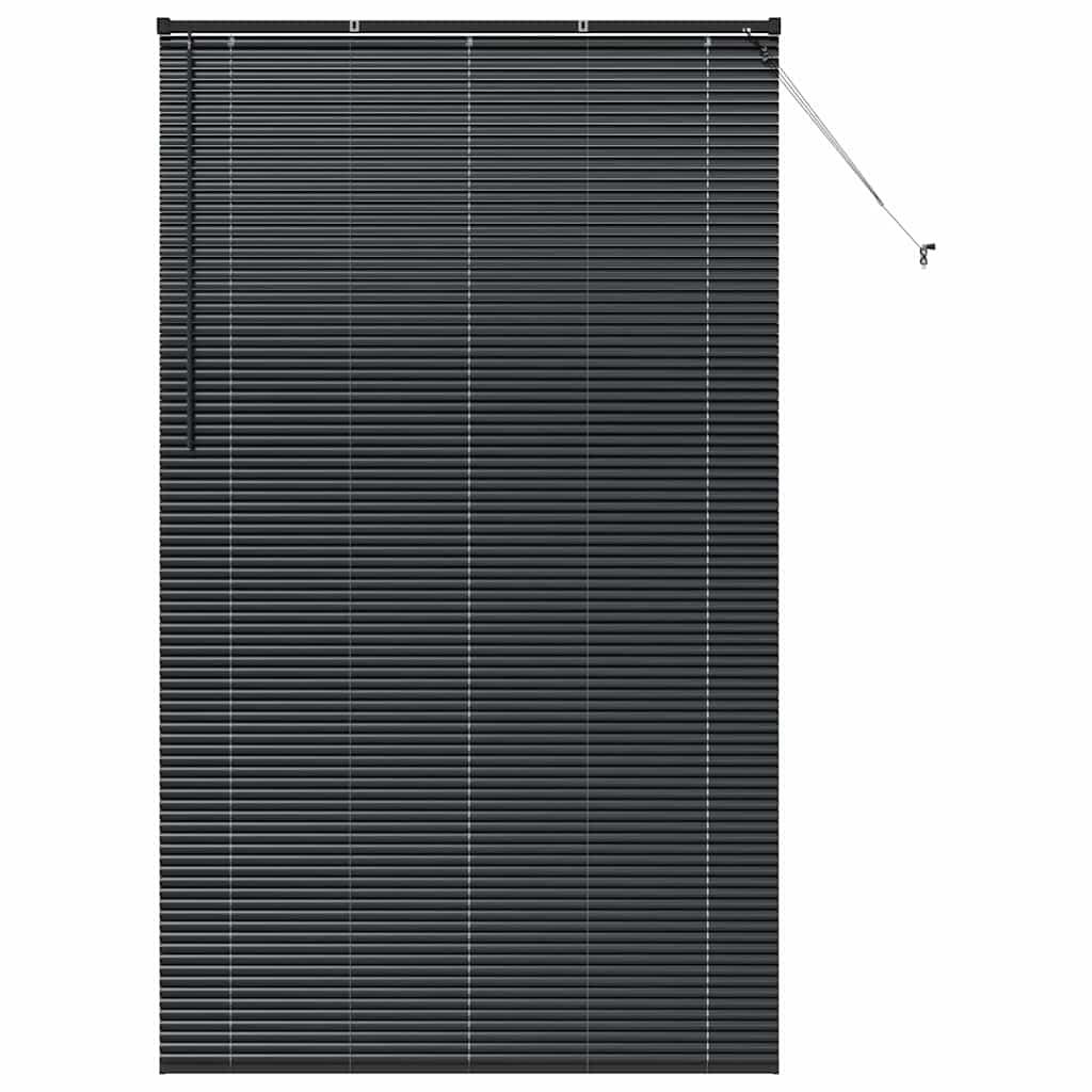 Venetian Blinds Height Adjustable Black 220 x 125 cm Aluminium