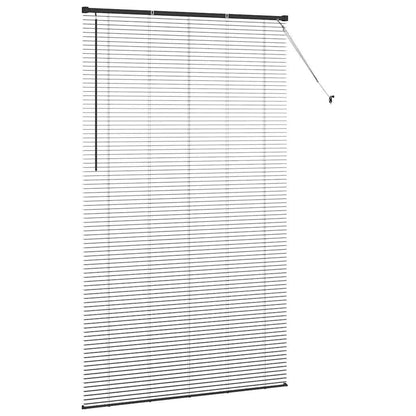 Venetian Blinds Height Adjustable Black 220 x 130 cm Aluminium
