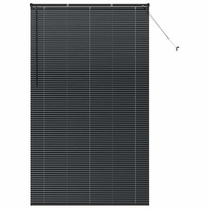 Venetian Blinds Height Adjustable Black 220 x 130 cm Aluminium