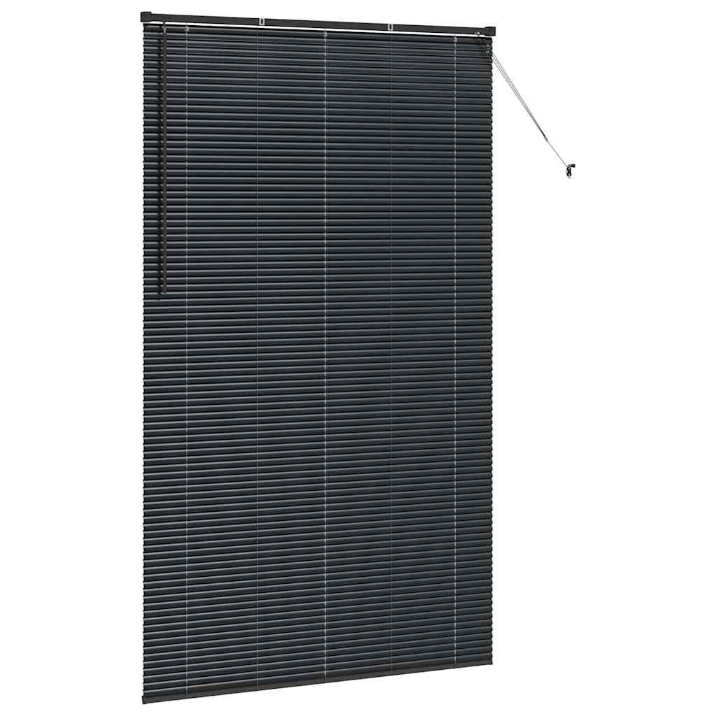Venetian Blinds Height Adjustable Black 220 x 135 cm Aluminium