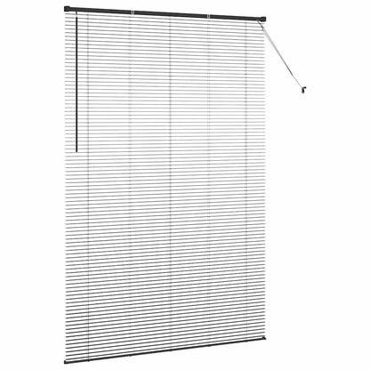 Venetian Blinds Height Adjustable Black 220 x 140 cm Aluminium