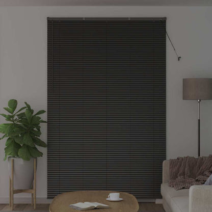 Venetian Blinds Height Adjustable Black 220 x 145 cm Aluminium