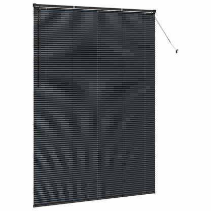 Venetian Blinds Height Adjustable Black 220 x 155 cm Aluminium