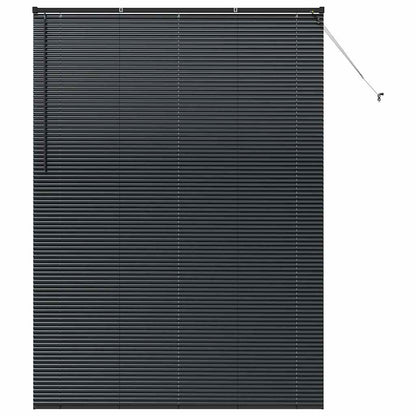 Venetian Blinds Height Adjustable Black 220 x 155 cm Aluminium