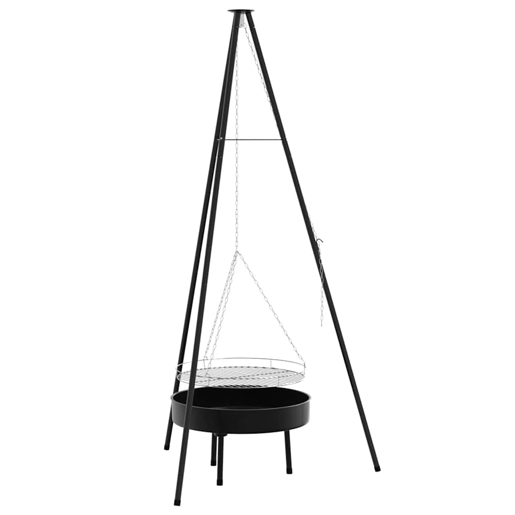 Campfire Tripod 3 pcs Black Steel