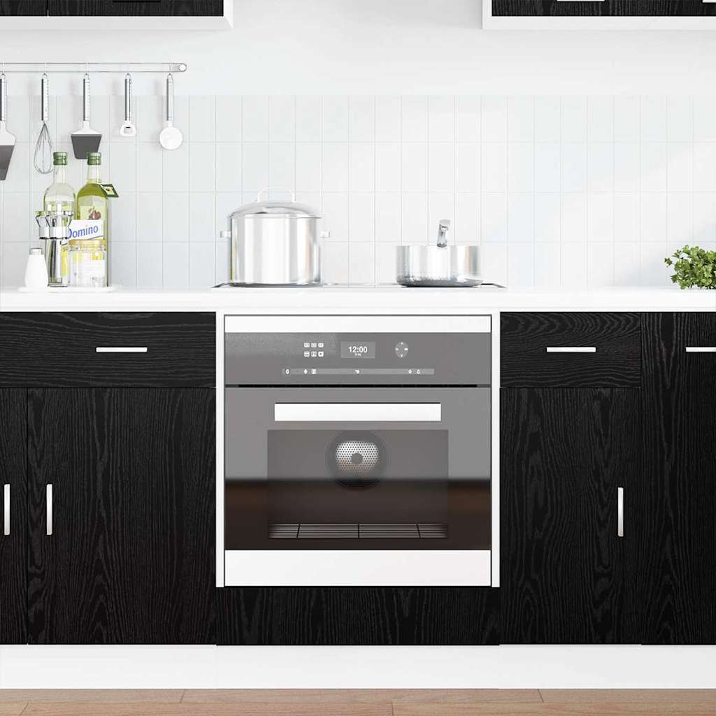 Hanging Cabinet Black Oak 60 x 46 x 81.5 cm Engineered Wood