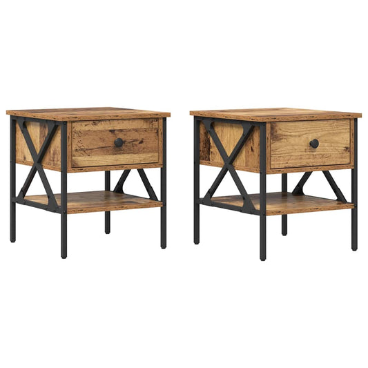 Bedside Cabinet 2 pcs Old wood 40 x 42 x 45 cm