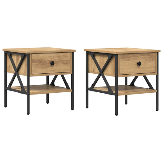 Bedside Cabinet 2 pcs Artisan oak 40 x 42 x 45 cm