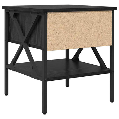 Bedside Cabinet with Drawer 2 pcs Black oak 40 x 42 x 45 cm