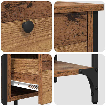 Bedside Cabinet Brown 33.5 x 36 x 70 cm Engineered Wood