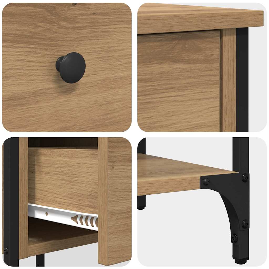 Bedside Cabinet Brown 33.5 x 36 x 70 cm Engineered Wood