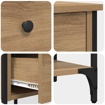 Bedside Cabinet Brown 33.5 x 36 x 70 cm Engineered Wood