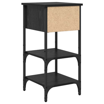 Bedside Cabinet Black Oak 33.5 x 36 x 70 cm Engineered Wood