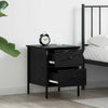 Bedside Cabinet Black Oak 40x42x50 cm Engineered Wood