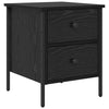 Bedside Cabinet Black Oak 40x42x50 cm Engineered Wood