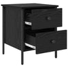 Bedside Cabinet Black Oak 40x42x50 cm Engineered Wood