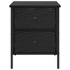 Bedside Cabinet Black Oak 40x42x50 cm Engineered Wood