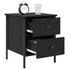 Bedside Cabinet Black Oak 40x42x50 cm Engineered Wood
