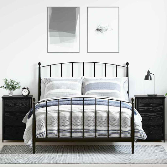 Bedside Cabinet 2 pcs Black Oak 40 x 36 x 60 cm