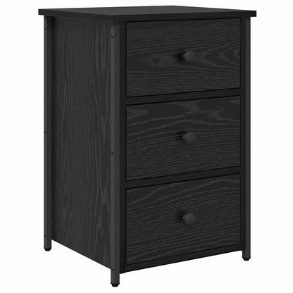 Bedside Cabinet with Drawer 2 pcs Black Oak 40 x 36 x 60 cm