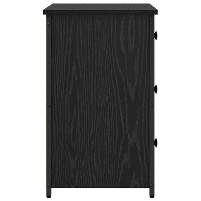 Bedside Cabinet with Drawer 2 pcs Black Oak 40 x 36 x 60 cm