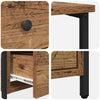 Bedside Cabinet 2 pcs Old wood Iron and particle board