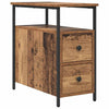 Bedside Cabinet 2 pcs Old wood Iron and particle board