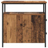 Bedside Cabinet 2 pcs Old wood Iron and particle board