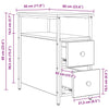 Bedside Cabinet 2 pcs Old wood Iron and particle board