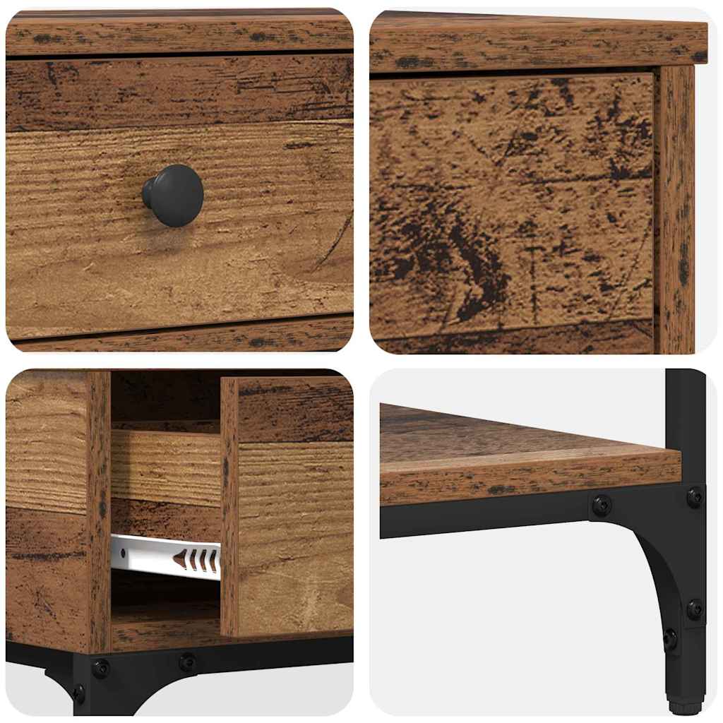 Console Table Old wood 75 x 34.5 x 75 cm Engineered wood