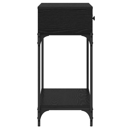 Console Table Black oak 75 x 34.5 x 75 cm Engineered wood