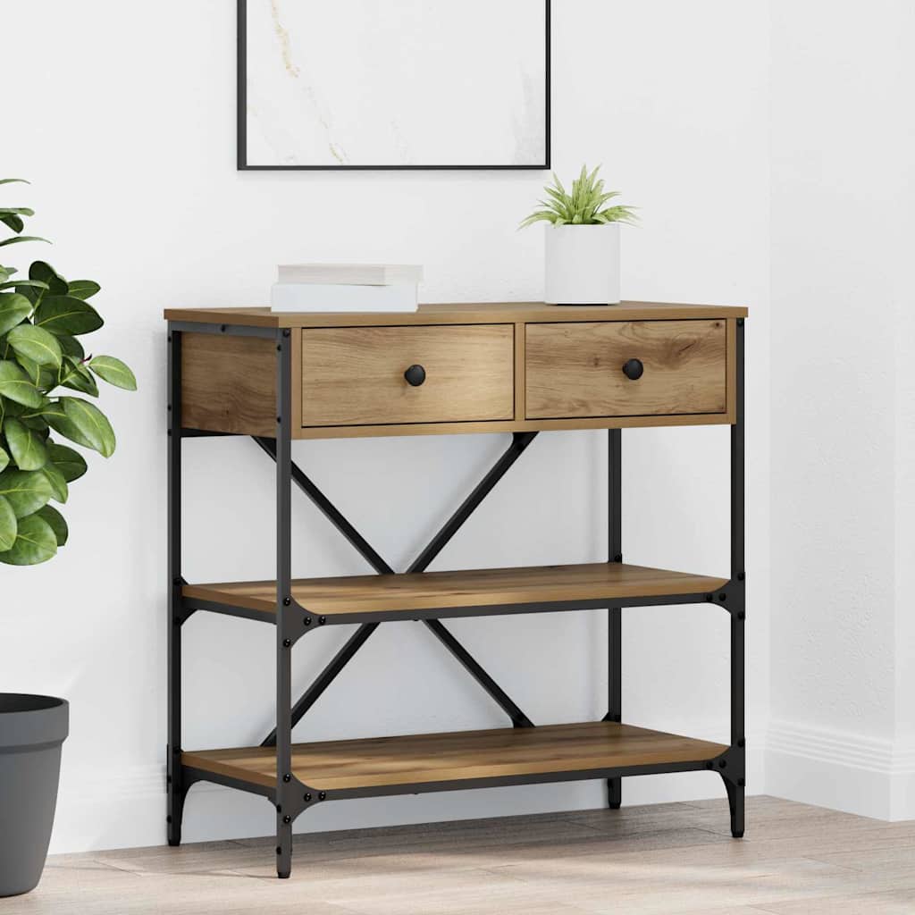 Console Table Brown 75 x 34.5 x 75 cm Wood