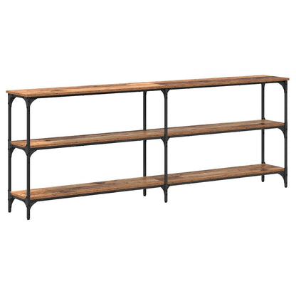 Console Table with Shelf with Storage Old Wood 200 x 29 x 75 cm