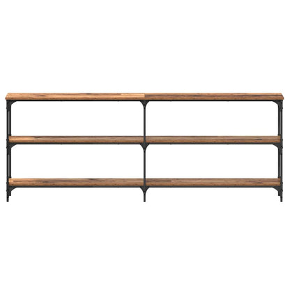 Console Table with Shelf with Storage Old Wood 200 x 29 x 75 cm