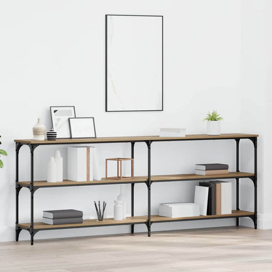 Console Table with Shelf Artisan oak 200 x 29 x 75 cm