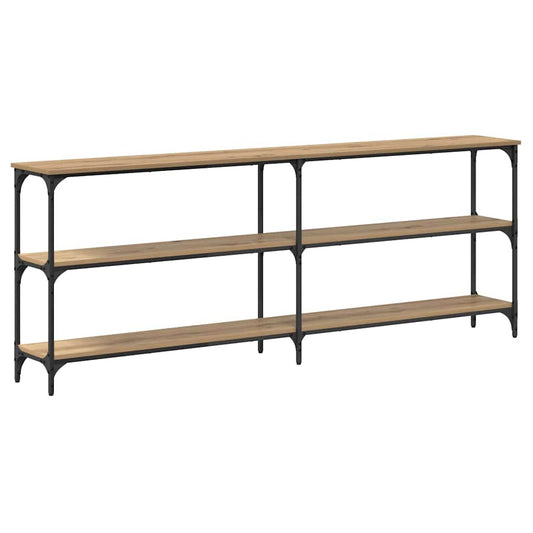 Console Table with Shelf Artisan oak 200 x 29 x 75 cm