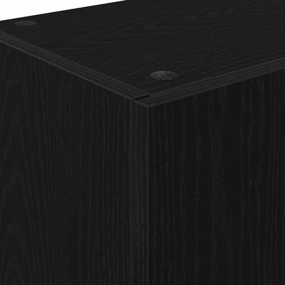 Kitchen Cabinet with Drawer with Door Black oak Engineered wood