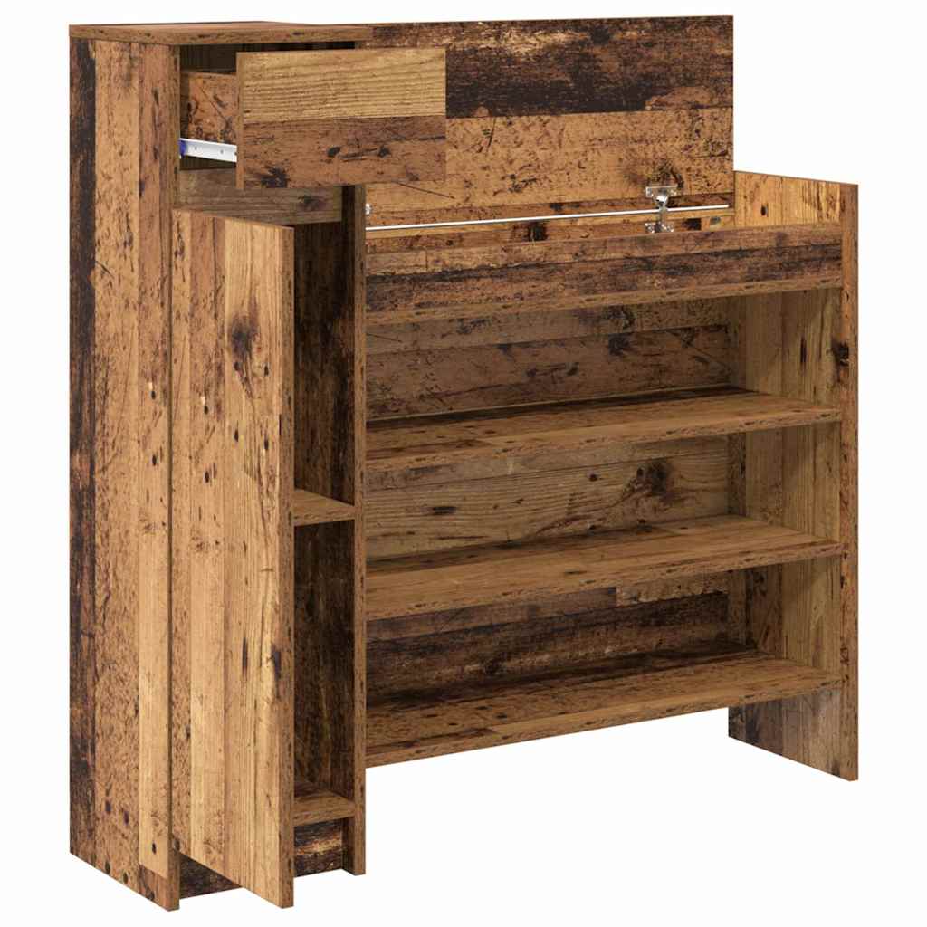 Shoe Cabinet 100.5 x 28 x 100 cm Engineered Wood Old Wood