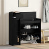 Shoe Cabinet Black Oak 100.5x28x100 cm Engineered Wood