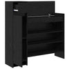 Shoe Cabinet Black Oak 100.5x28x100 cm Engineered Wood