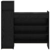 Shoe Cabinet Black Oak 100.5x28x100 cm Engineered Wood