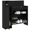 Shoe Cabinet Black Oak 100.5x28x100 cm Engineered Wood