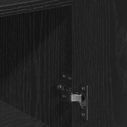Sideboard with Drawer Black Oak 60 x 31 x 70 cm Engineered Wood