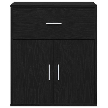 Sideboard with Drawer Black Oak 60 x 31 x 70 cm Engineered Wood